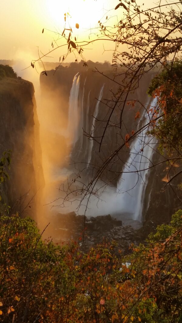 Victoria falls sunset vertical closer